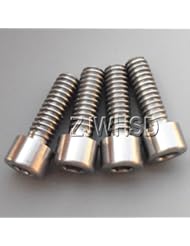 Sports: 4pcs 1/4" - 20 x 3/4" long Titanium Ti Screw Bolt Allen Hex Socket Cap head - YuKi