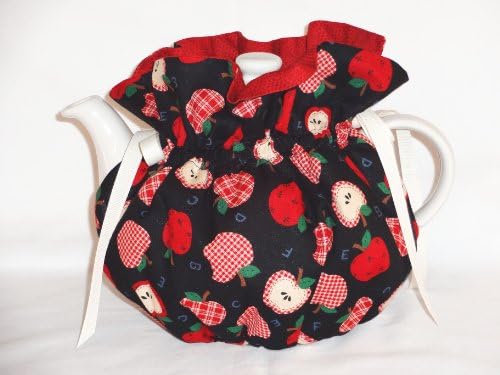 Apple Print Tea Pot Cozy - Fits 6 Cup Teapot - Reversible - Tea Pot Not Included