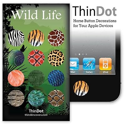 ThinDot Home Button Decals for iPad, iPhone and iPod Touch "Wild Life"
