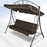 Balancelle de jardin Marron - 4 places, 237cm x 128cm x 209cm DIVERSES COULEURS AU CHOIXpar Jago