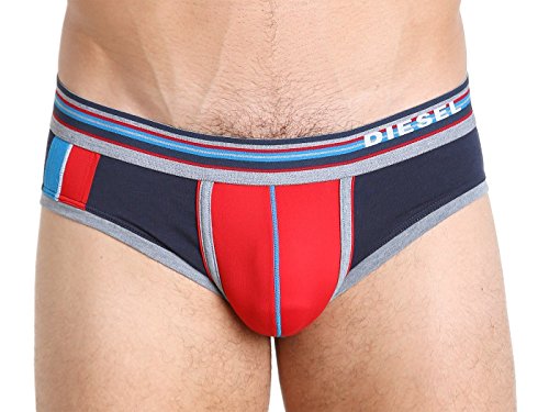 Diesel Men's Jack Colorblock Stretch Brief, Navy, Small