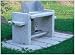 Grillstation THÜROS Stein Travertin mit 2 Seitenablagen 40x60cm