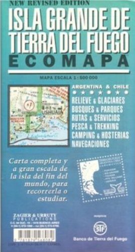 Map Isla Grande de Tierra del Fuego (Spanish Edition)