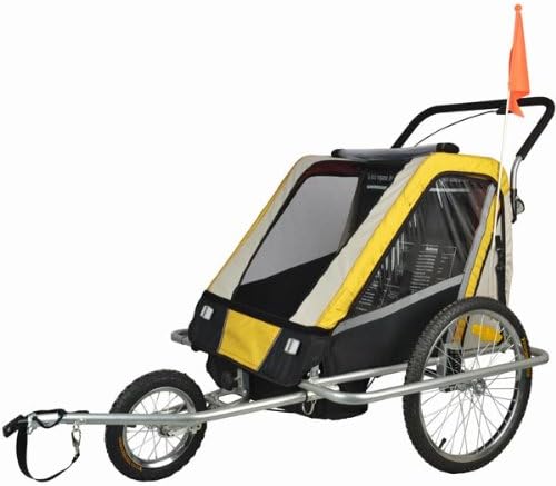 Suspension children Bicycle Trailer & Jogger Combo Yellow 50302