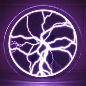 Luminglas 16" Round Plasma Purple Color Display Set Luminglass Disc (129)