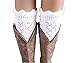 Geoot Women Knitted Jacquard Hollow-out Boot Cuffs Leg Warmers Socks Boot Cover (Style4-White)