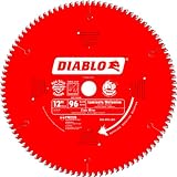 Freud D1296N Diablo 12-Inch 96 Tooth TCG Non-Ferrous Metal and Plastic Cutting Miter Saw Blade with 1-Inch Arbor