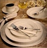 48PC SILVER TUXEDO KITCHEN DINNERWARE SET TABLEWARE