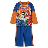  : Toddler Boys' 2-piece Justice League Pajama Set - Orange/Blue