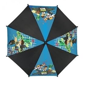 BEN 10 TEN KIDS BOYS CHILDRENS SCHOOL RAIN UMBRELLA BROLLY BLUE - NEW