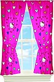 Hello Kitty window panels (2 panels & Tie-backs)