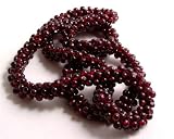 Image of Ladies natural gemstone collection rope necklace - Garnet