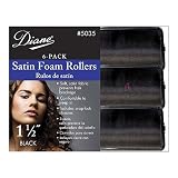Diane Satin Foam 1 1/2 Rollers 6 Pack #5035