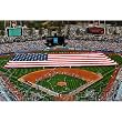 Dodger Stadium (Opening Day, April 13, 2009, US Flag) Art Poster Print - 11x17