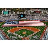 Dodger Stadium (Opening Day, April 13, 2009, US Flag) Art Poster Print - 11x17