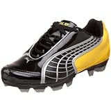 PUMA V5.10 I FG Jr Soccer Cleat (Little Kid/Big Kid),Black/Dandelion/Puma Silver,2.5 M US Little Kid
