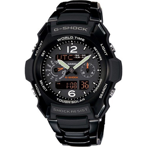 Casio Men's G-Shock G1500BD-1A Stainless-Steel Quartz Watch with Black Dial