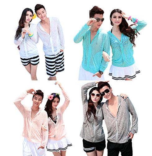 【ARINCO】 シースルー 薄手 パーカー メンズ レディース ユニセックス ペアルック 春 夏 海 4色 サイズ S M L XL XXL