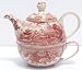 Red Toile Nesting Tea for One
