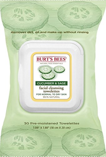 Burt's Bees Facial Cleansing Towelettes, Cucumber and Sage 30 ea