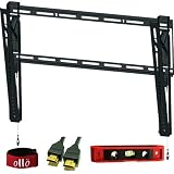 OllO MOUNTS: 32-55 Tilt / Tilting Ultra Low Profile Universal TV Wall Mount * FREE HDMI CABLE * FREE 6 TORPEDO LEVEL * FREE SCREEN CLEANING KIT * No Knobs or Levers ---Just Tilt and Stick (BLT-50200)