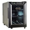 Vinotemp VT-6TEDS Thermo-Electric Digital 6-Bottle Wine Chiller, Black and Stainless