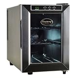 Vinotemp VT-6TEDS Thermo-Electric Digital 6-Bottle Wine Chiller, Black and Stainless