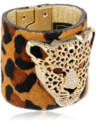 Anna Pellissari Tau Leopard Cuff Bracelet, 6.5"