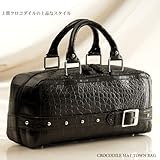 【財布】クロコダイルマットタウンバッグ ブラック(No.9314blk)【セール中】