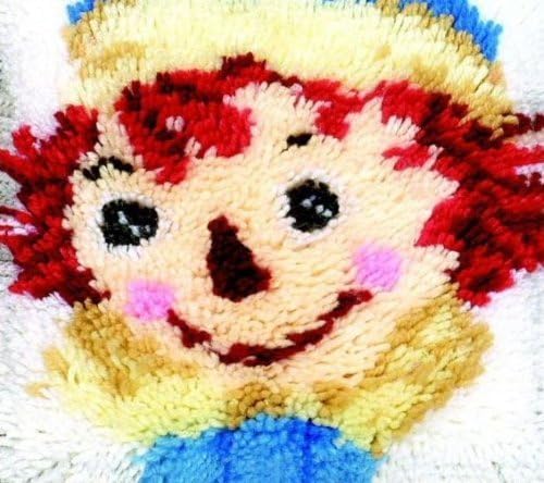 Latch Hook Pillow Kit Classic Raggedy Andy 12" X 12" Pillow by Fabrique distribue