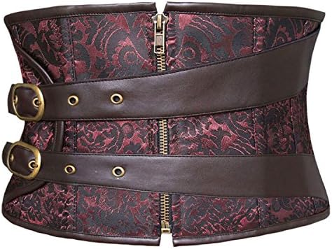 Martin Lucy Women's Brown Steel Boned Waist Cincher Underbust Corset Medium