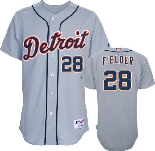 Prince Fielder Jersey: Detroit Tigers #28 Road Grey Authentic Jersey