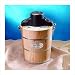 Die-cast hand crank and solid pine bucket give this ice cream maker old-fashioned charm. Features an