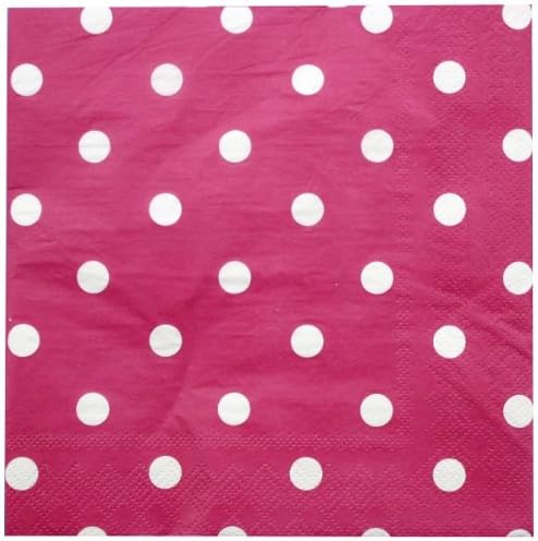 Hot Pink Coordinating Classics Polka Dot Lunch Napkins 20ct