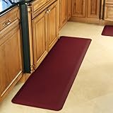 Smart Step Home Collection 72 Inch by 20 Inch Fleur-de-Lys Mat, Burgundy