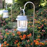 SohoDecor 4 Pack Pewter Miners Landscape Solar Lanterns