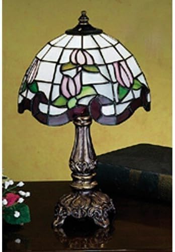 Meyda 12" H Home Indoor Decorative Lighting Roseborder Mini Lamp
