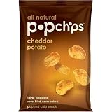 Popchips Cheddar Potato Chips, 3-Ounce Bags (Pack of 12)