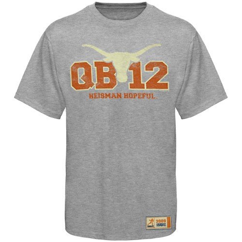 Majestic Texas Longhorns Ash #12 Heisman Hopeful T-shirt