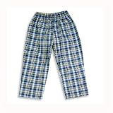 Mis Tee V-Us - Boys Plaid Flannel Pant, Orange, Navy