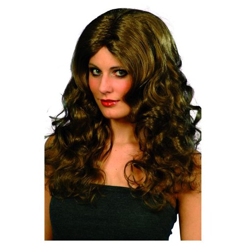Cover image : Smiffy's Women's Glamour Wig, Brown, One Size