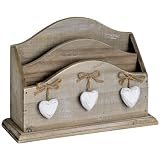 from COUNTRYSIDE INTERIORS SHABBY CHIC WOODEN HEART LETTER RACK BY COUNTRYSIDE INTERIORS