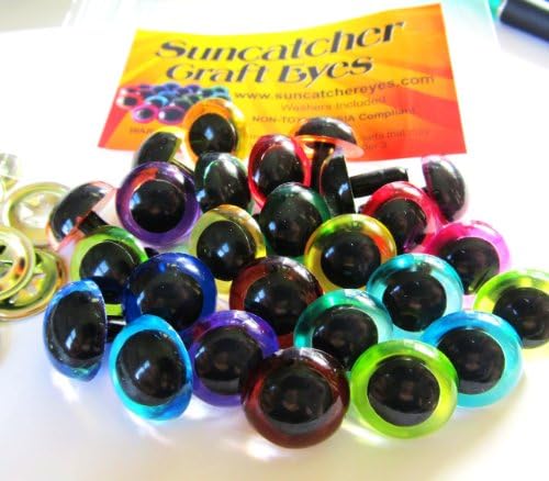 Suncatcher Craft Eyes - 13-Pair 30mm Translucent Variety Pack