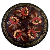 Hand-Painted Wood Stainless Steel Flowers Brooch