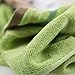 Moolecole Jacquard Towel Bamboo Fiber Striped Towels Soft Hand Towel 160-gram 13.5''x 30'' (2, Green)