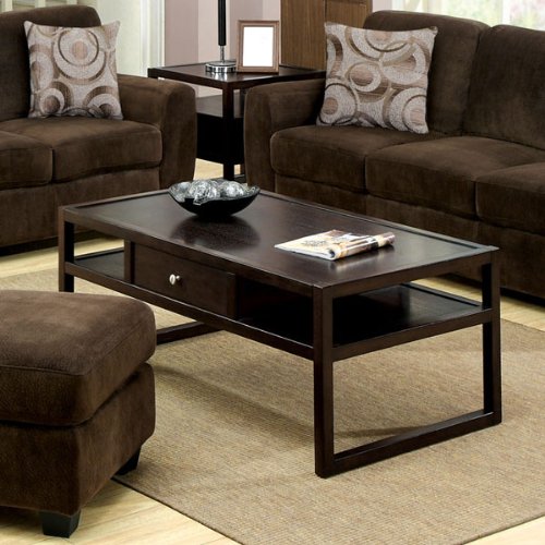 Ambrose Solid Wood Espresso Finish Coffee Table Ambrose Solid Wood Espresso Finish Coffee Table