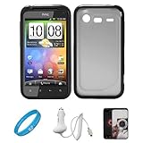 Durable Crystal Hard Case Cover with Black Rubberized TPU Silicone Skin Edg ....