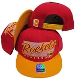 Houston Rockets Two Tone Plastic Snapback Adjustable Plastic Snap Back Hat / Cap
