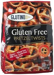 Glutino Gluten Free Pretzel Twists, 8-Ounce Bags (Pack of 12)