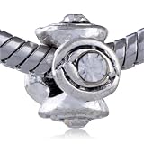 Pandora Style Bead April Birthstone Spacer European Beads Fits Pandora Bracelet